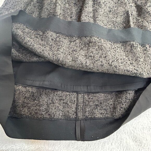 Jo No Fui Womens Wool Blend A-Line Skirt Black Gray Pockets Lined Made in Italy - Picture 9 of 9